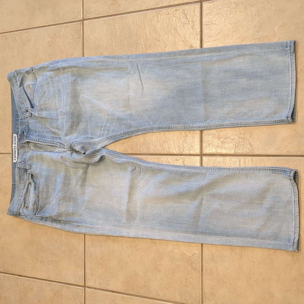 Express Mens Rocco Slim Fit Skinny Leg Lightwash Jeans Size 36x30